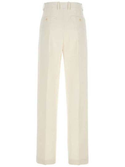 'Admiral' White Pants With Belt Loops In Tech Fabric Woman - THEORY - BALAAN 2