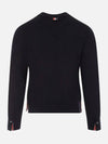 Men's Jersey Stitch V-Neck Cardigan Navy - THOM BROWNE - BALAAN 5