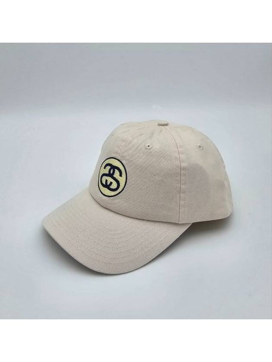 AU Australia SOLID SS LINK Low Pro Cap ST731001 Washed White ONE SIZE - STUSSY - BALAAN 1