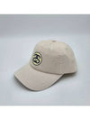 AU Australia SOLID SS LINK Low Pro Cap ST731001 Washed White ONE SIZE - STUSSY - BALAAN 3