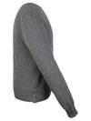 4 Bar Armband Milano Stitch Knit Top Mid Grey - THOM BROWNE - BALAAN 4