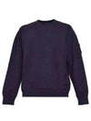 Brushed and Emerized Diagonal Fleece Lens Sweatshirt Purple - CP COMPANY - BALAAN 2