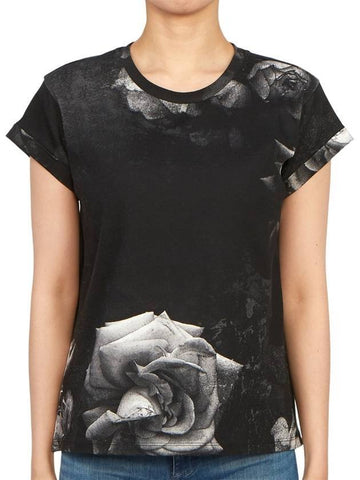 Women's Rosalia Ana Short Sleeve T-Shirt Black - ALLSAINTS - BALAAN 1