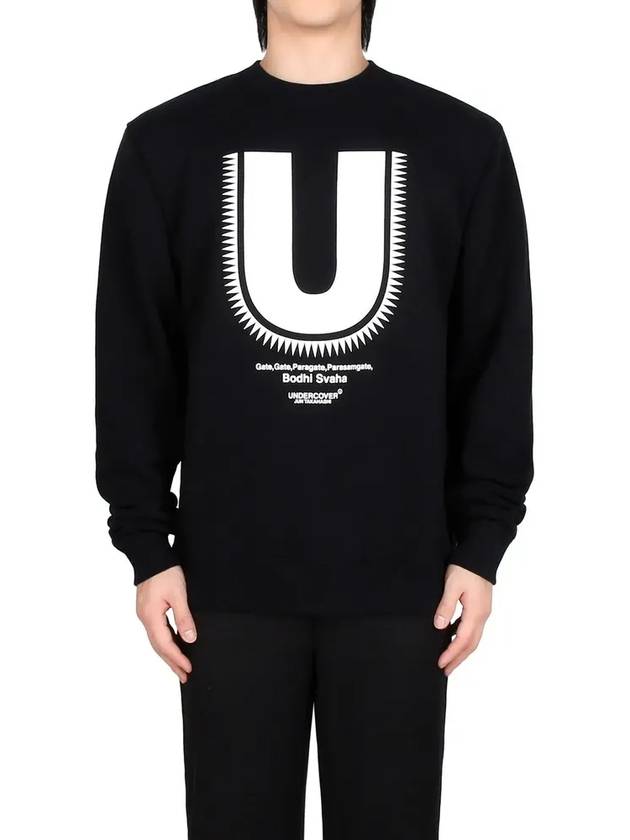 Black print sweatshirt UC2B98041 BLACK - UNDERCOVER - BALAAN 1