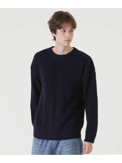 Crew Neck Over Knit Top Navy - PEPPERSEASONING - BALAAN 2