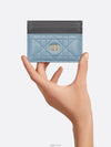 Dior Caro Freesia Card Wallet Two Tone Sky Blue - DIOR - BALAAN 4