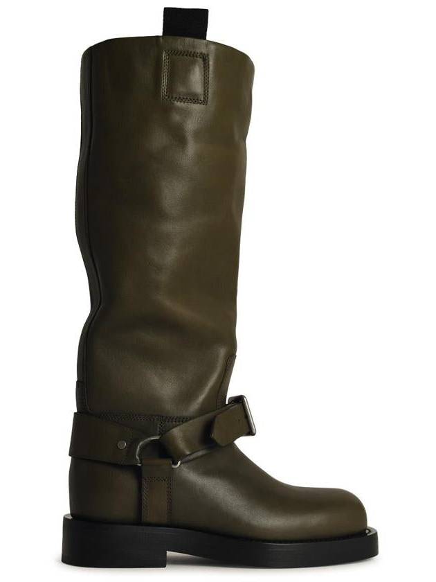 Burberry Green Leather Boots - BURBERRY - BALAAN 1