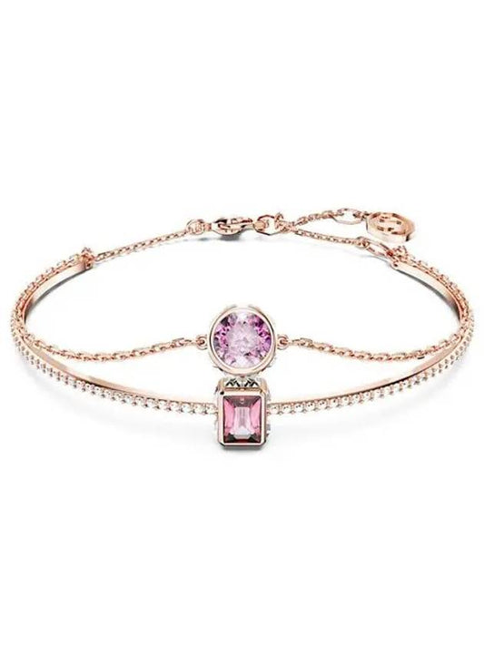 Chroma Stila Chain Bangle Bracelet Pink Rose Gold - SWAROVSKI - BALAAN 2