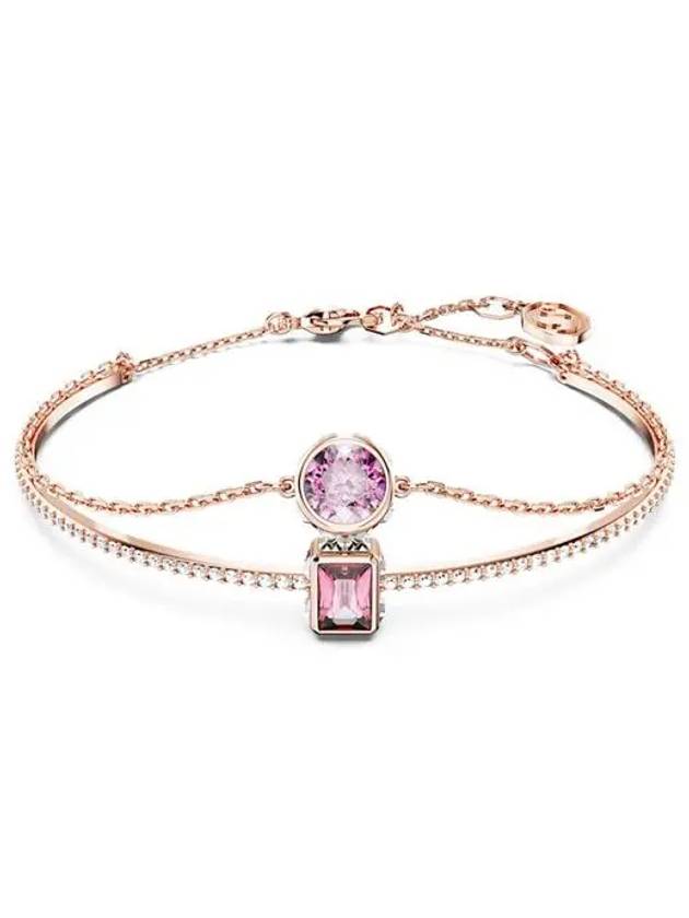 Chroma Stila Chain Bangle Bracelet Pink Rose Gold - SWAROVSKI - BALAAN 3