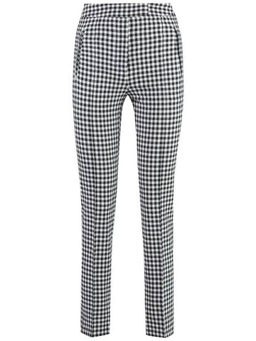 Pt01 Checked Cotton Trousers - PT01 - BALAAN 1