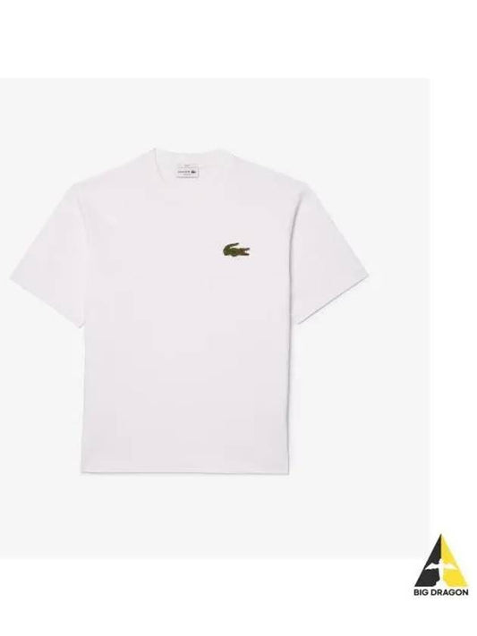 Boucle Big Croc Short Sleeve T Shirt White - LACOSTE - BALAAN 1