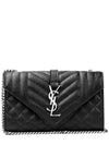 Quilted Envelope Small Shoulder Bag Black - SAINT LAURENT - BALAAN 2