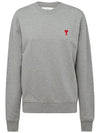 Small Heart Logo Sweatshirt Grey - AMI - BALAAN 2