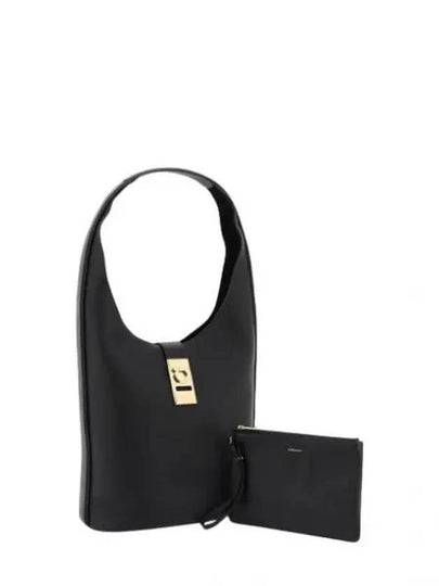 Buckle Hobo Shoulder Bag Black - SALVATORE FERRAGAMO - BALAAN 2