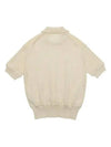 Back Stitch Wool Polo Knit Top Off White - MAISON MARGIELA - BALAAN 3