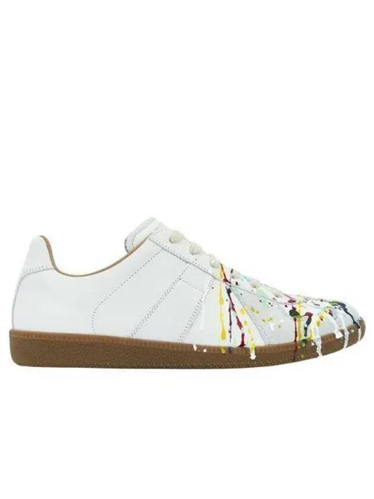 Men's Replica German Army Paint Low Top Sneakers White - MAISON MARGIELA - BALAAN 2