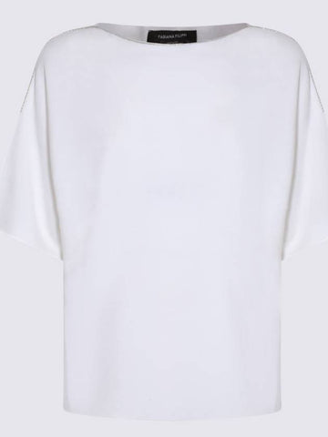 Fabiana Filippi White Cotton Knitwear - FABIANA FILIPPI - BALAAN 1