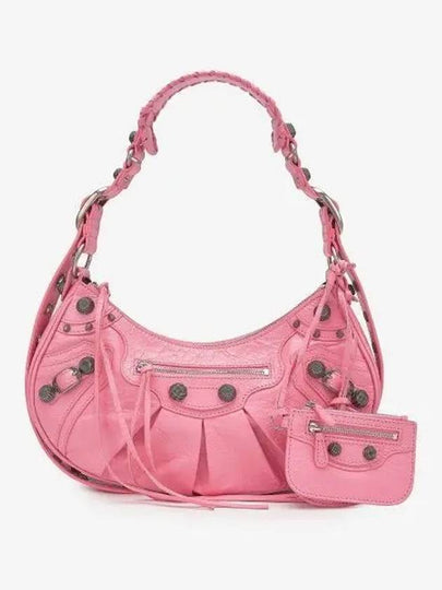 Le Cagole Small Leather Shoulder Bag Pink - BALENCIAGA - BALAAN 2