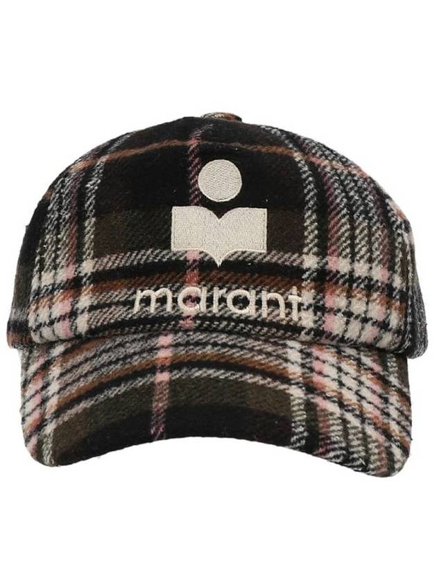 Tyron Check Ball Cap Black - ISABEL MARANT - BALAAN 1