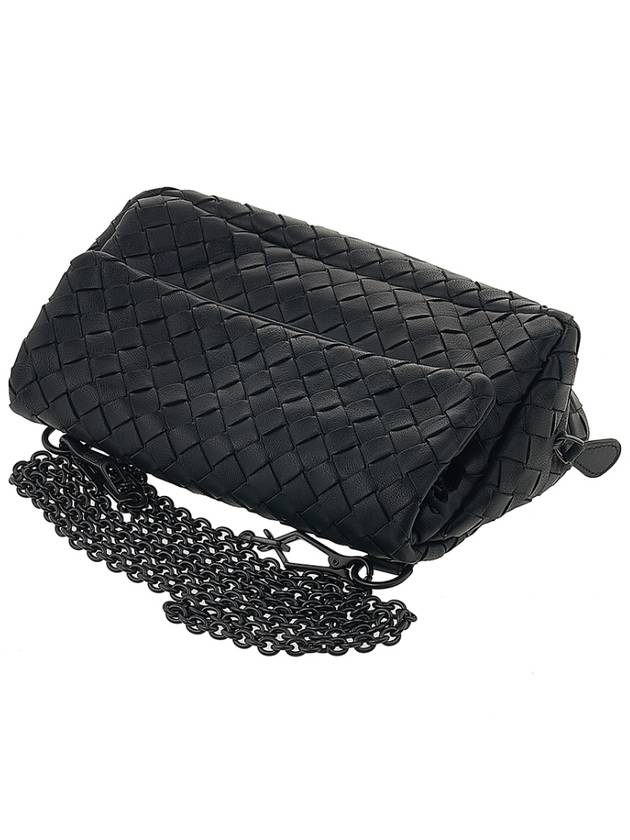 Intrecciato Nappa Chain Mini Shoulder Bag Black - BOTTEGA VENETA - BALAAN 5