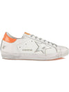 Men's Superstar Orange Tab Low Top Sneakers White - GOLDEN GOOSE - BALAAN.