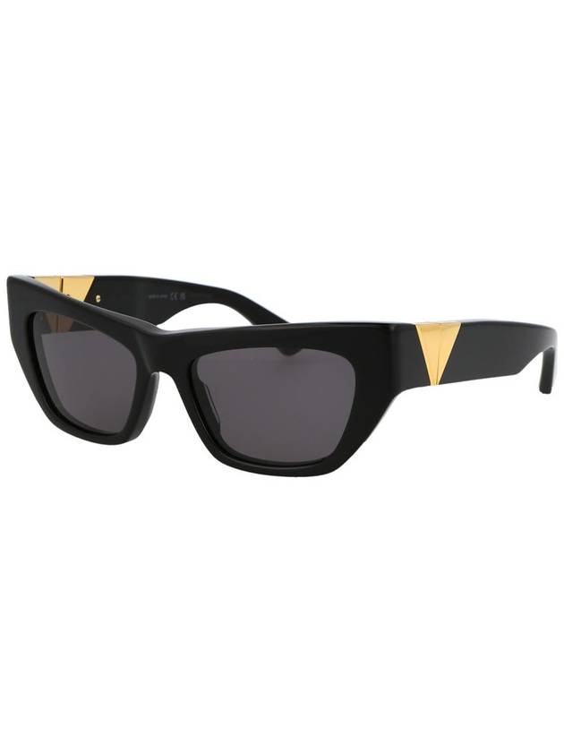 Eyewear Women's Logo Temple Square Sunglasses Black - BOTTEGA VENETA - BALAAN 3