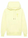 Heart Logo Cotton Hoodie Yellow - AMI - BALAAN 2