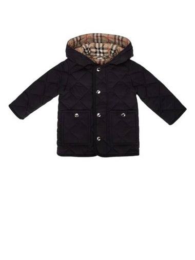 Kids Diamond Quilted Padding Black - BURBERRY - BALAAN 1