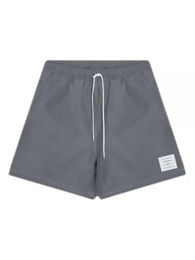 Ripstop Topstitch Track Shorts Grey - THOM BROWNE - BALAAN 2