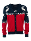 11th Anniversary Animal Pattern Wool Vneck Cardigan Navy 74HA0770 - DSQUARED2 - BALAAN 2