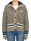 Bold Fox Head Crafty Cardigan Grey - MAISON KITSUNE - BALAAN 3