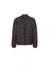 Triangle Logo Down Padded Jacket Black - PRADA - BALAAN 2