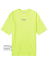 Logo Label Short Sleeve T-Shirt Neon Yellow - VETEMENTS - BALAAN 4