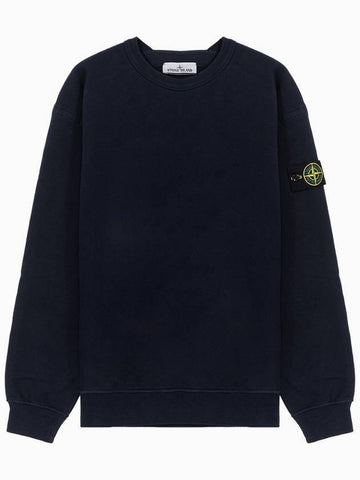 Waffen Patch Crew Neck Sweatshirt Navy - STONE ISLAND - BALAAN 1