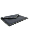 Rockstud Envelope Clutch Bag Black - VALENTINO - BALAAN 6