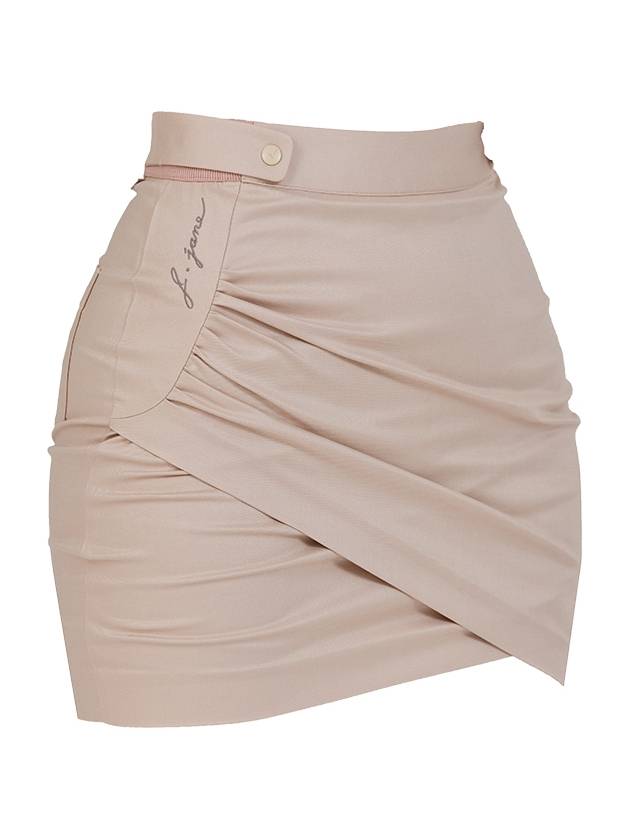 Golf Wear Tulip Line Shirring Skirt Beige - J JANE - BALAAN 3