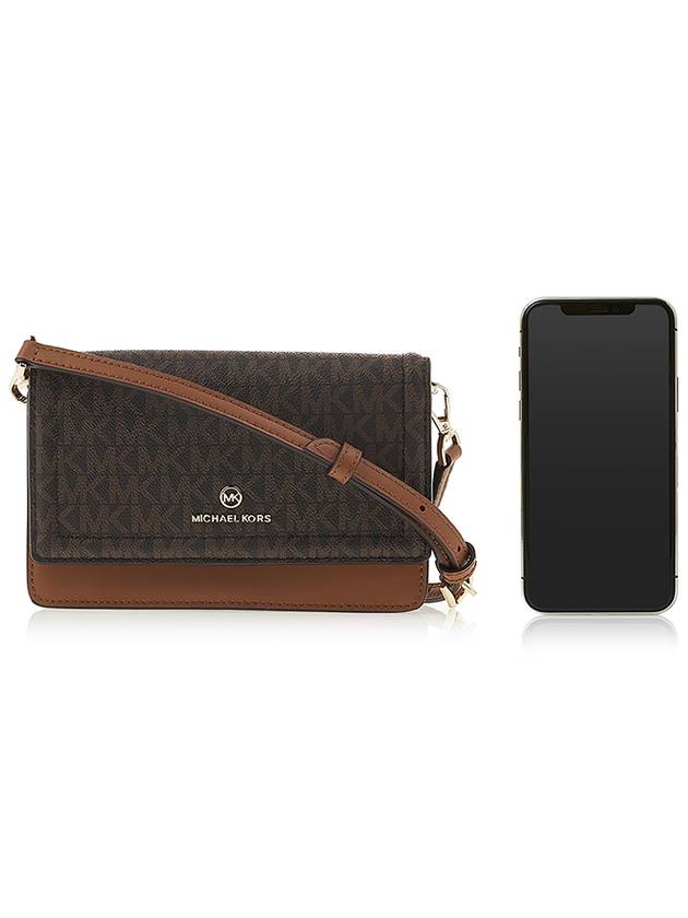 Jet Set Small Logo Smartphone Convertible Cross Bag Brown - MICHAEL KORS - BALAAN 7