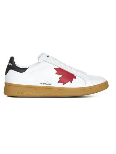 Boxer Logo Low Top Sneakers White - DSQUARED2 - BALAAN 1