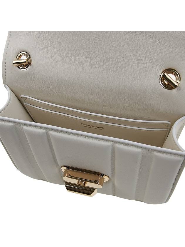 Ferragamo Women s New Gancini Chain Cross Bag 21 4971 OPTIC WHITE 0765519 - SALVATORE FERRAGAMO - BALAAN 9