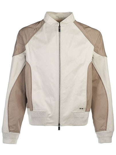 Cotton Canvas Bomber Jacket Beige - DIOR - BALAAN 2