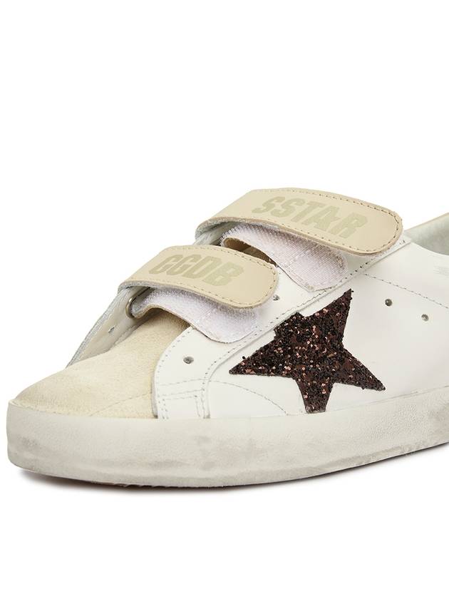 Old School Logo Applique Low Top Sneakers Beige Brown Milk - GOLDEN GOOSE - BALAAN 10