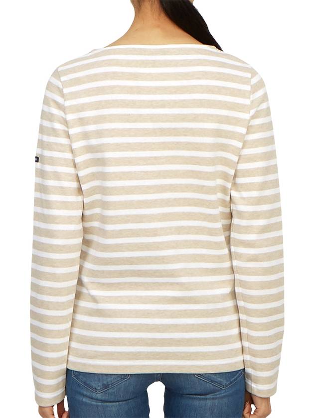 Women's Meridame II Striped Long Sleeve T-Shirt Naturelle Neige - SAINT JAMES - BALAAN 5