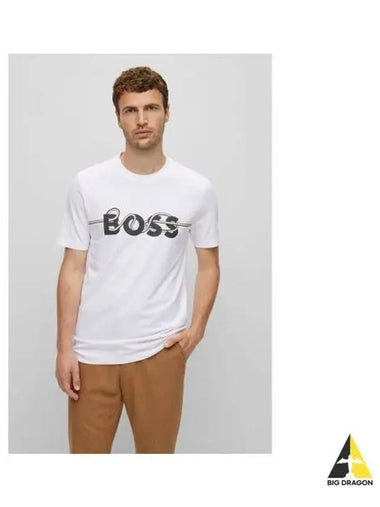 Logo artwork slim fit t shirt 50476792 100 - BOSS - BALAAN 1