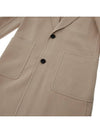 Men's Wool Cashmere Single Coat Champagne - AMI - BALAAN.