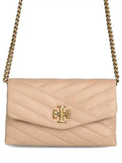 Kira Chevron Chain Long Wallet Sand - TORY BURCH - BALAAN 2