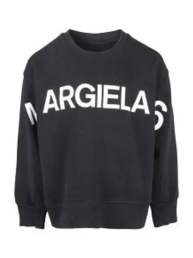 M60237 MM006 Kids Cotton Sweatshirt Black Pink 1337605 - MAISON MARGIELA - BALAAN 1