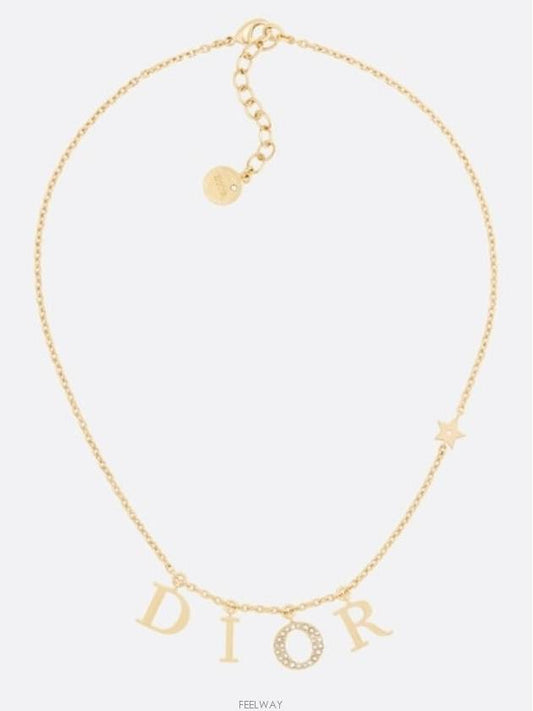 Revolution White Crystal Necklace Gold - DIOR - BALAAN 2