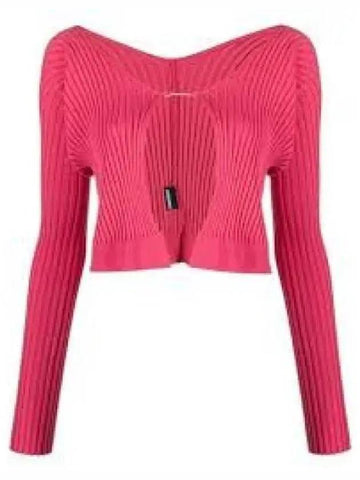 Jacquemus La Maille Fralou Longue Cardigan Pink 223KN5002190430SS23 1006194 - JACQUEMUS - BALAAN 1