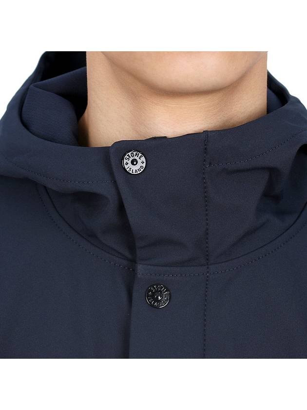 Light Soft Shell R E Dye Technology In Recycled Polyester Hooded Jacket Black - STONE ISLAND - BALAAN 8