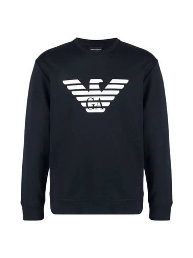 Logo Print Sweatshirt Navy - EMPORIO ARMANI - BALAAN 1